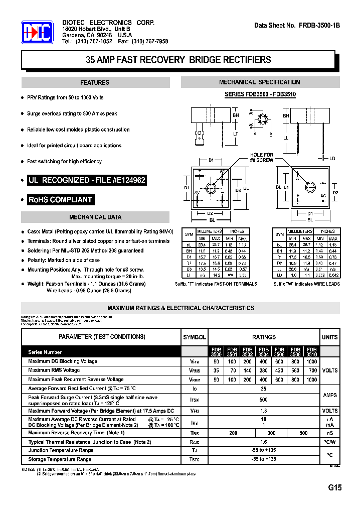FDB3500_4170229.PDF Datasheet