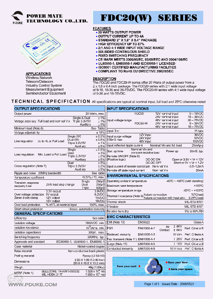 FDC20-12S12_4861774.PDF Datasheet