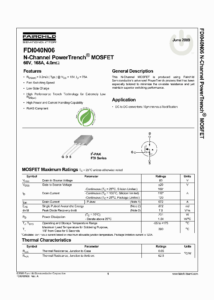 FDI038N06_4664226.PDF Datasheet