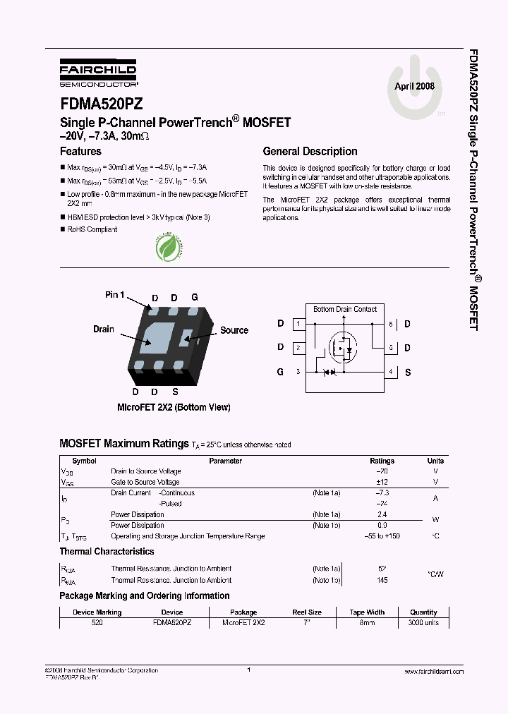 FDMA520PZ_4232291.PDF Datasheet