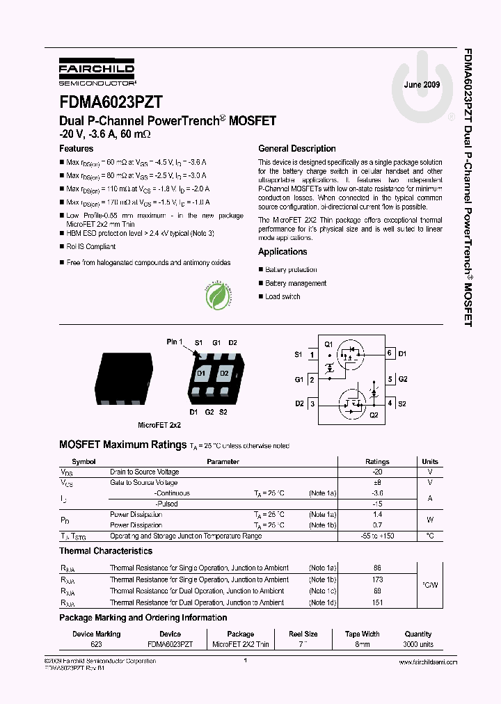 FDMA6023PZT_4776555.PDF Datasheet