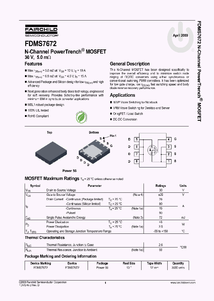 FDMS7672_4769666.PDF Datasheet
