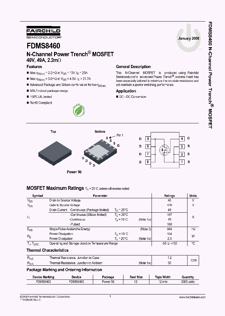 FDMS8460_4342919.PDF Datasheet