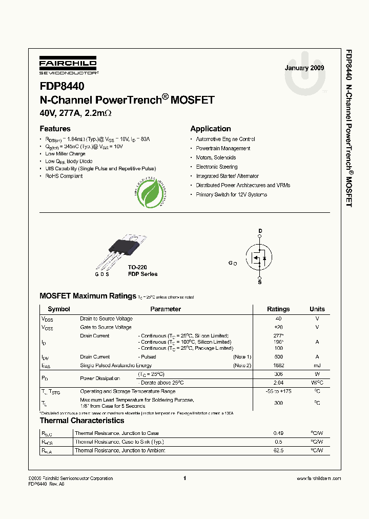 FDP8440_4483241.PDF Datasheet