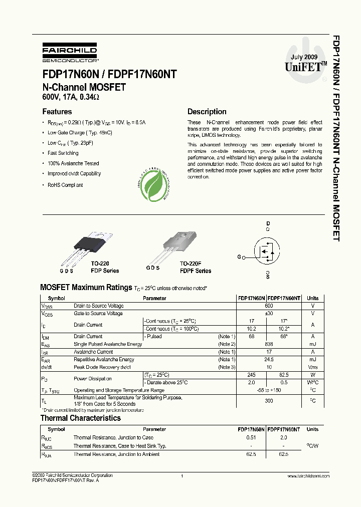FDPF17N60NT_4781856.PDF Datasheet