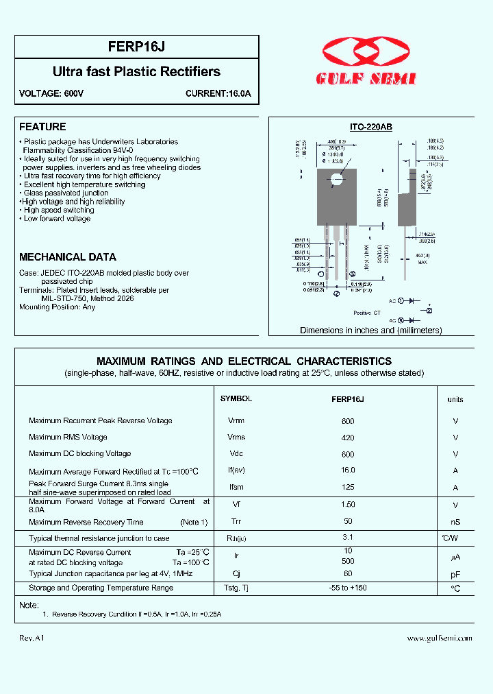 FERP16J_4618908.PDF Datasheet