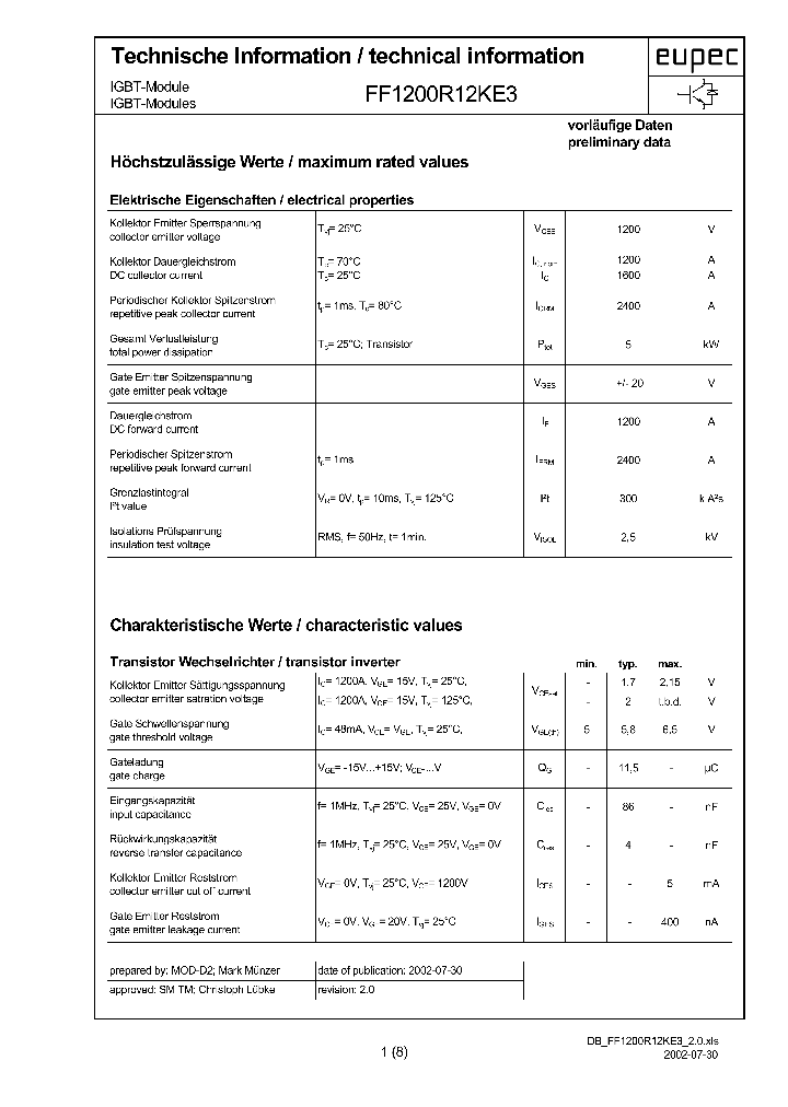 FF1200R12KE3_4212801.PDF Datasheet