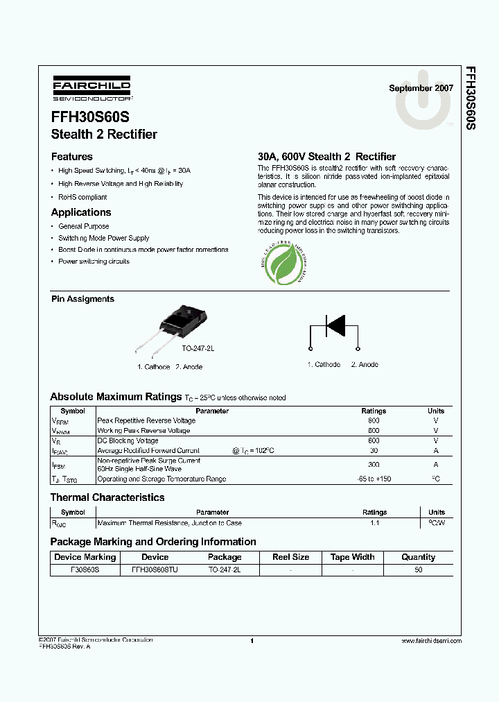 FFH30S60S_4791223.PDF Datasheet