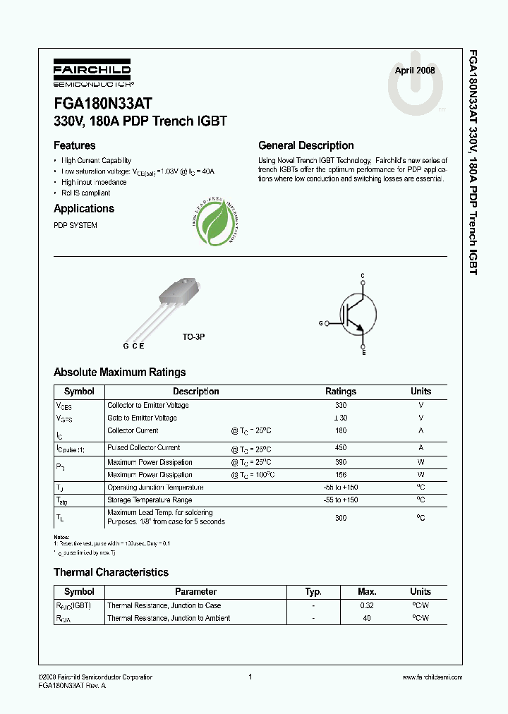 FGA180N33AT_4719445.PDF Datasheet