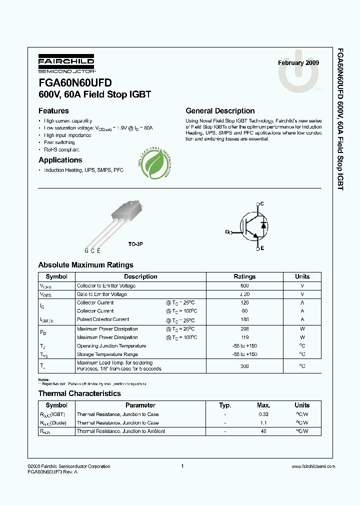 FGA60N60UFD_4542210.PDF Datasheet