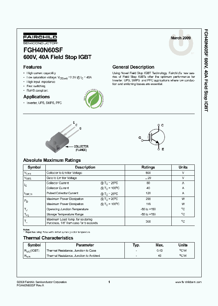 FGH40N60SF_4716819.PDF Datasheet