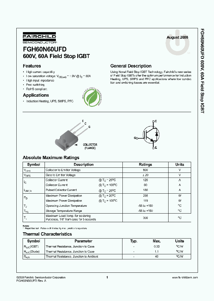 FGH60N60UFD_4720641.PDF Datasheet