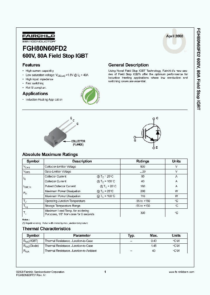 FGH80N60FD2_4405237.PDF Datasheet