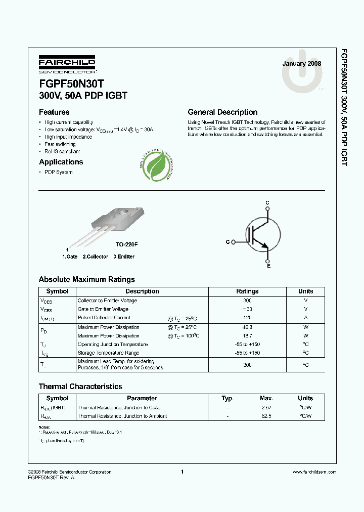 FGPF50N30T_4407878.PDF Datasheet