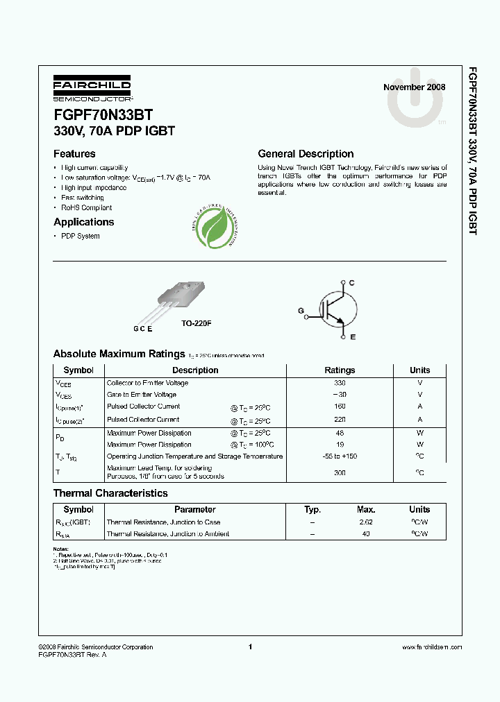 FGPF70N33BT_4579135.PDF Datasheet