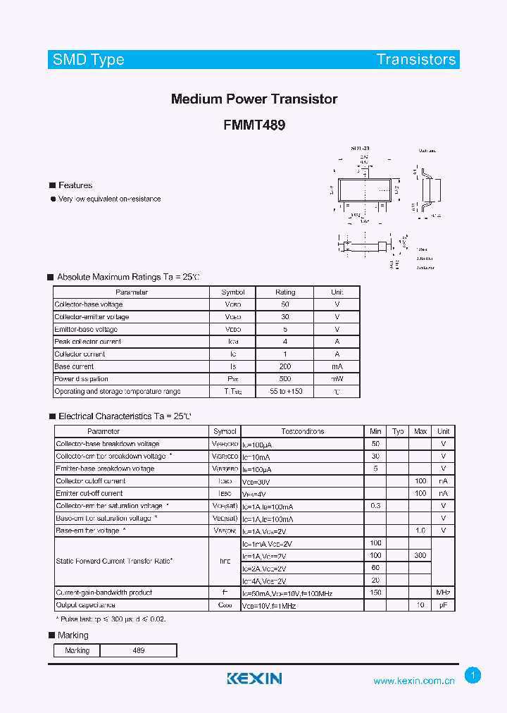 FMMT489_4294567.PDF Datasheet