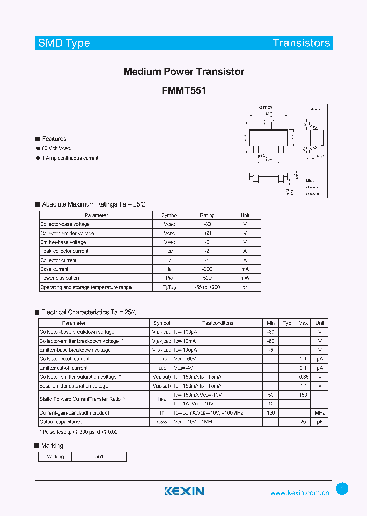 FMMT551_4415975.PDF Datasheet