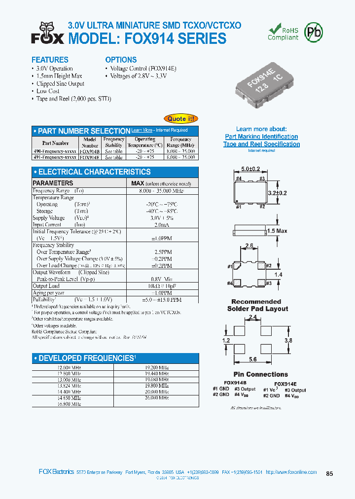 FOX914_4525263.PDF Datasheet