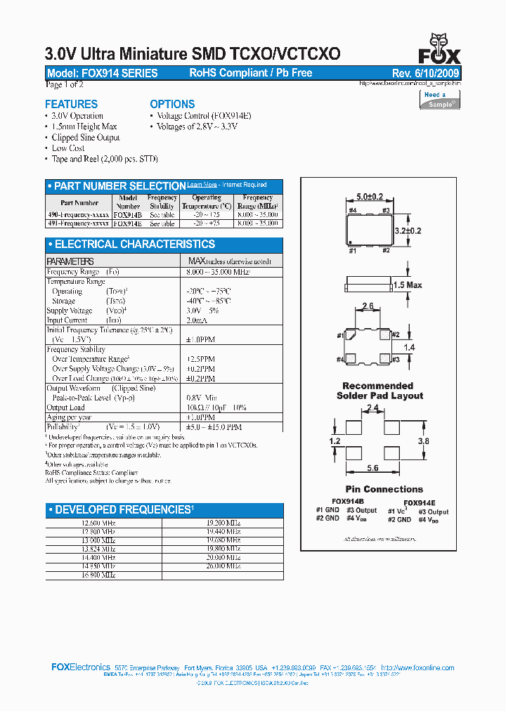 FOX91409_4525266.PDF Datasheet
