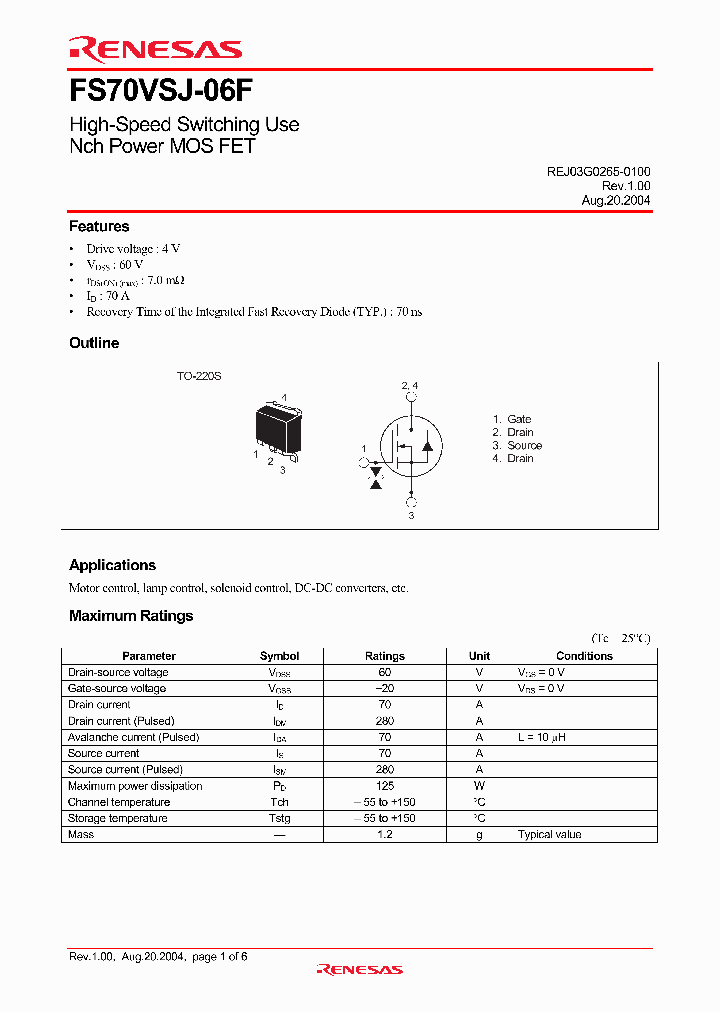 FS70VSJ-06F_4272691.PDF Datasheet