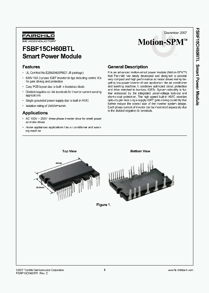 FSBF15CH60BTL_4305287.PDF Datasheet
