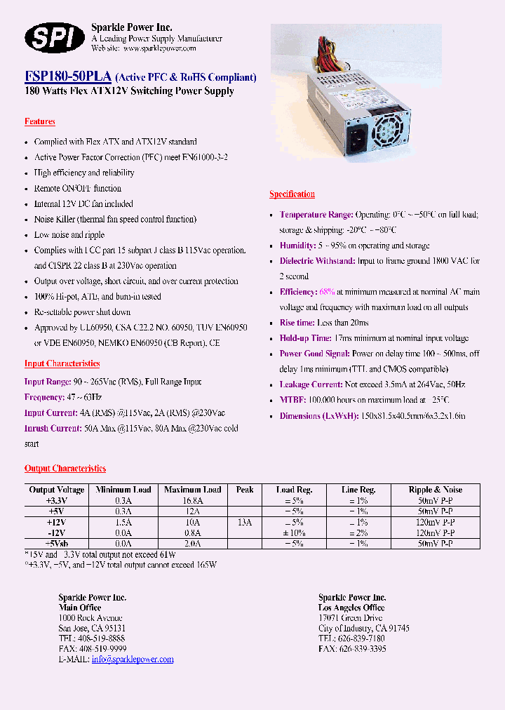FSP180-50PLA_4358998.PDF Datasheet