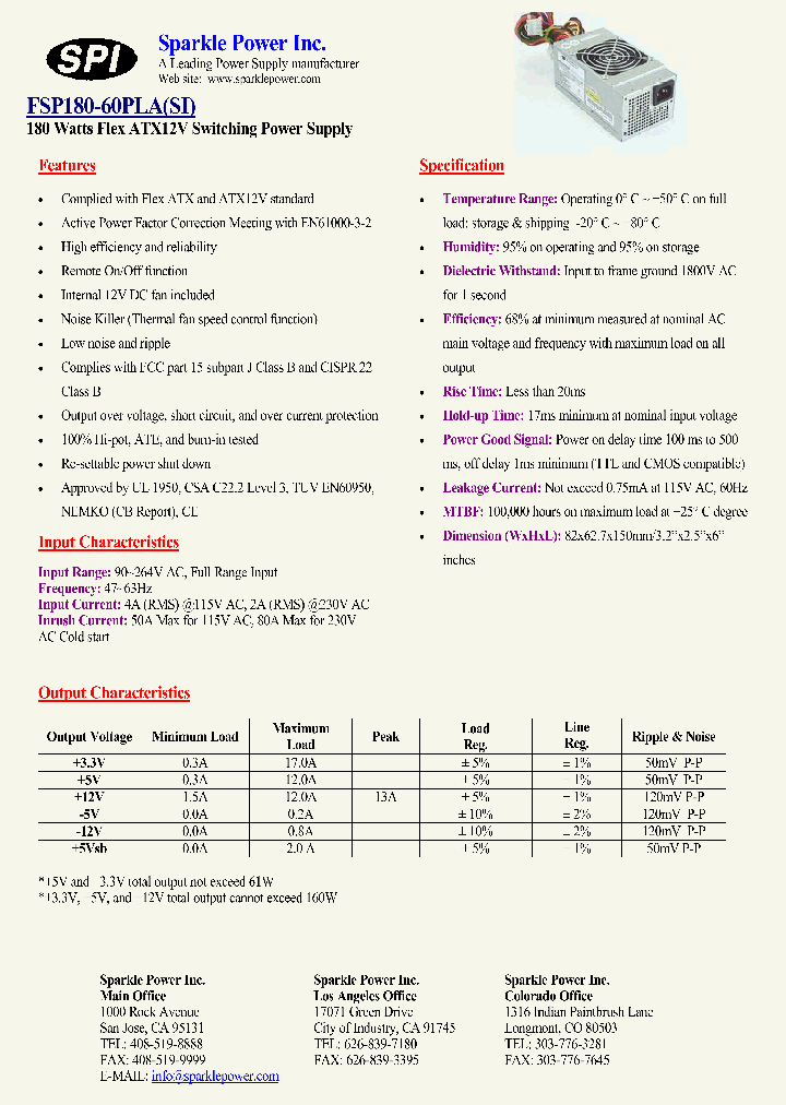 FSP180-60PLA_4918185.PDF Datasheet