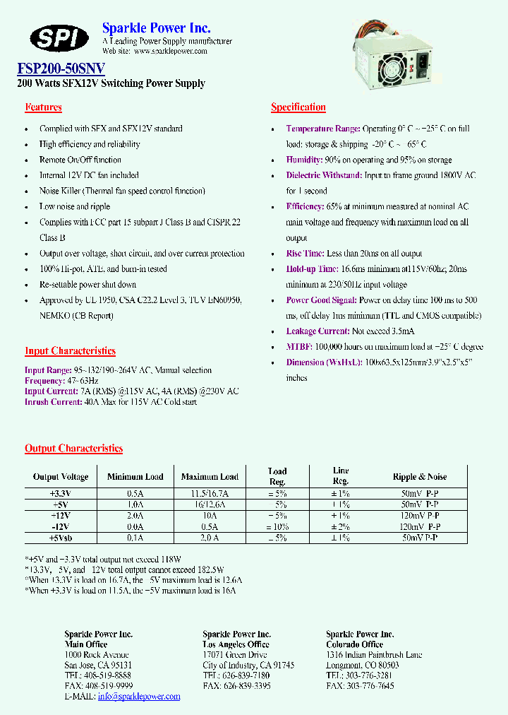 FSP200-50SNV_4685111.PDF Datasheet