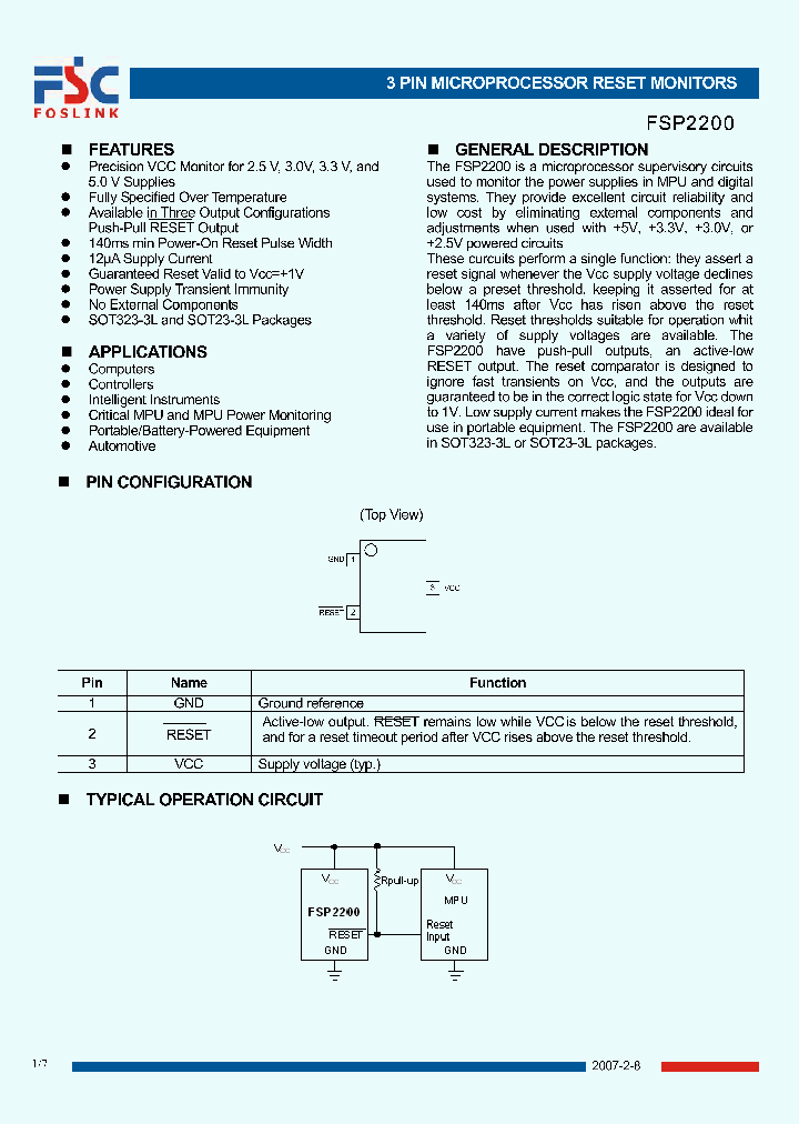 FSP2200CALL_4255821.PDF Datasheet