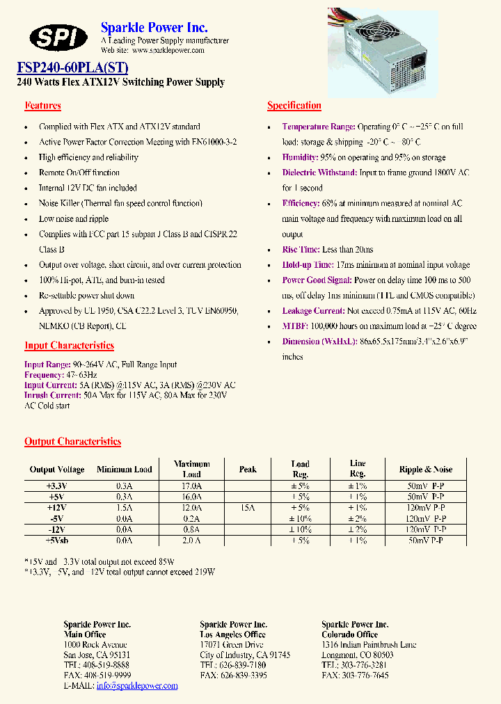 FSP240-60PLA_4861452.PDF Datasheet