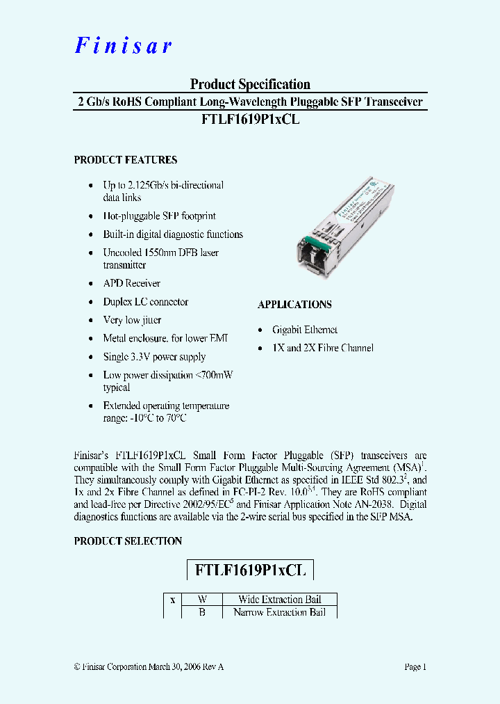 FTLF1619P1BCL_4597009.PDF Datasheet
