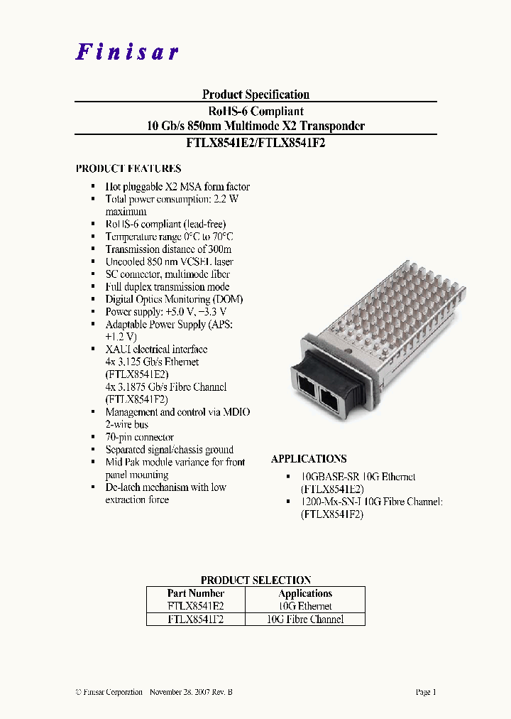 FTLX8541E2_4407853.PDF Datasheet