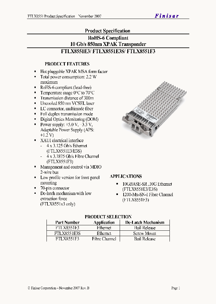 FTLX8551E3_4407856.PDF Datasheet