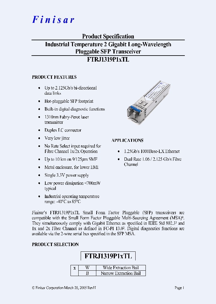 FTRJ1319P1BTL_4506361.PDF Datasheet