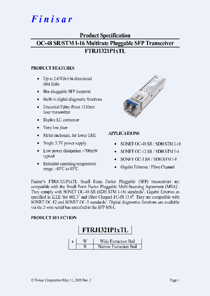FTRJ1321P1BTL_4506363.PDF Datasheet