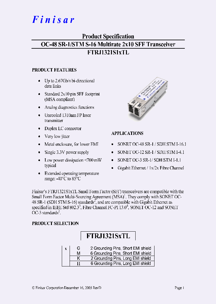 FTRJ1321S1GTL_4506365.PDF Datasheet