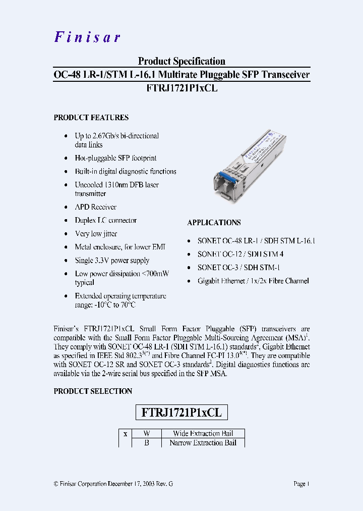 FTRJ1721P1BCL_4647028.PDF Datasheet