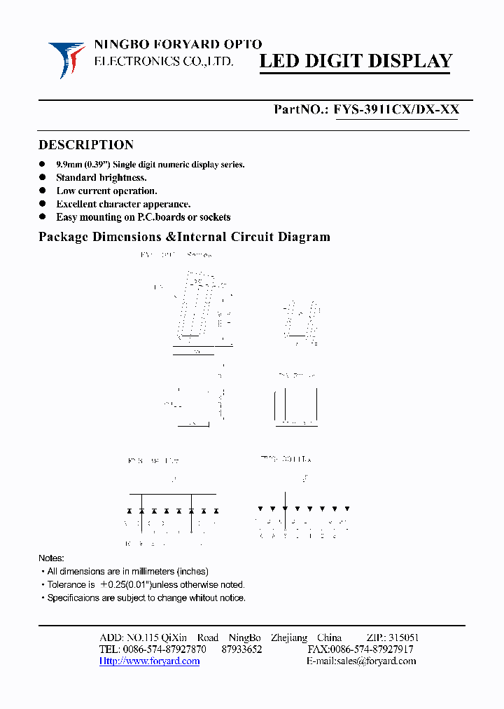 FYS-3911CX1_4923910.PDF Datasheet