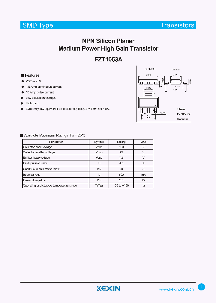 FZT1053A_4348872.PDF Datasheet