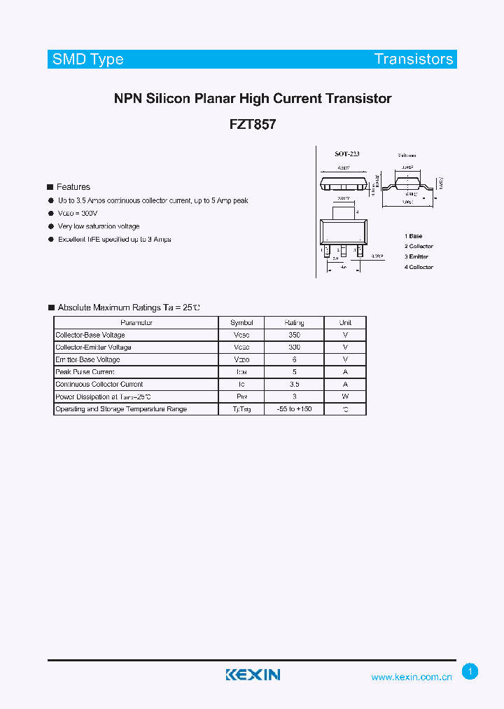 FZT857_4370960.PDF Datasheet