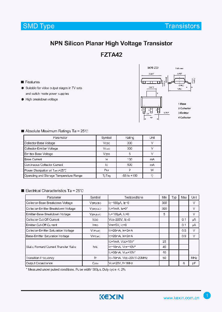 FZTA42_4377710.PDF Datasheet