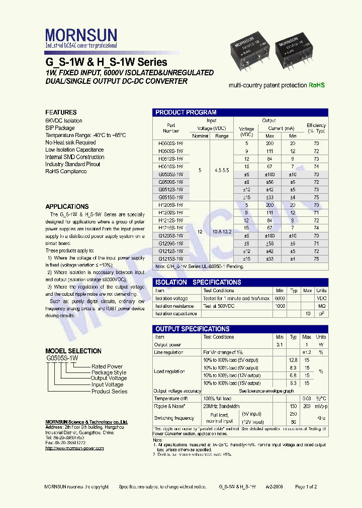 G0509S-1W_4575619.PDF Datasheet