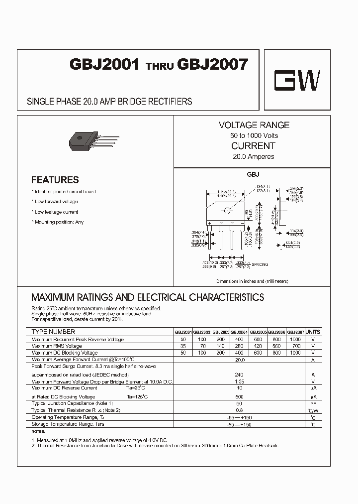 GBJ2001_4243766.PDF Datasheet