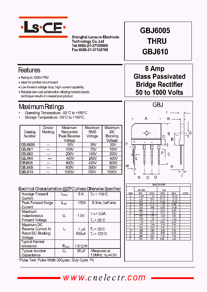 GBJ6005_4647427.PDF Datasheet