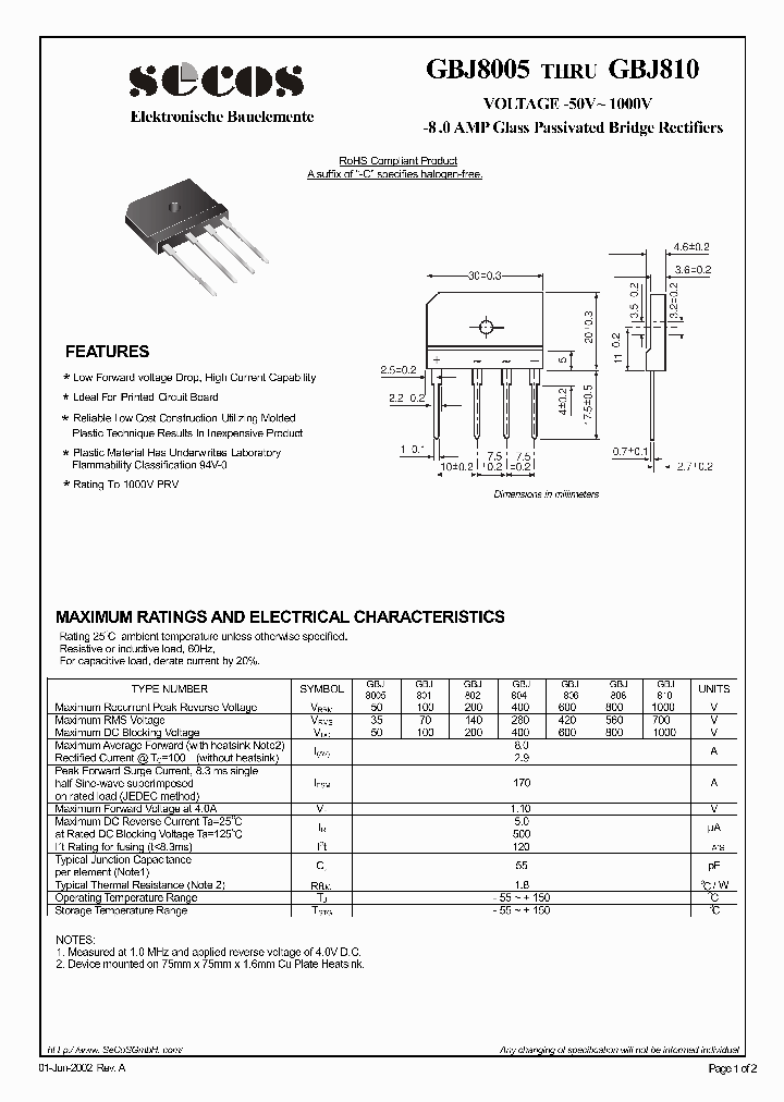 GBJ8005_4611267.PDF Datasheet