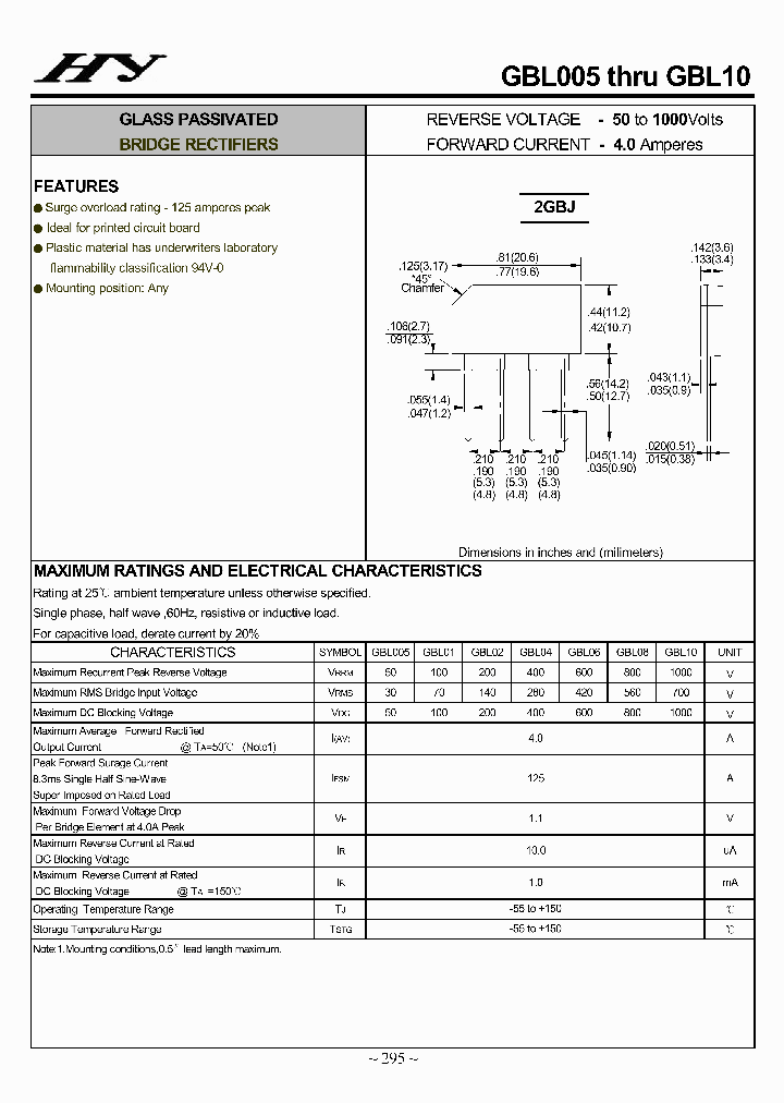 GBL10_4557778.PDF Datasheet