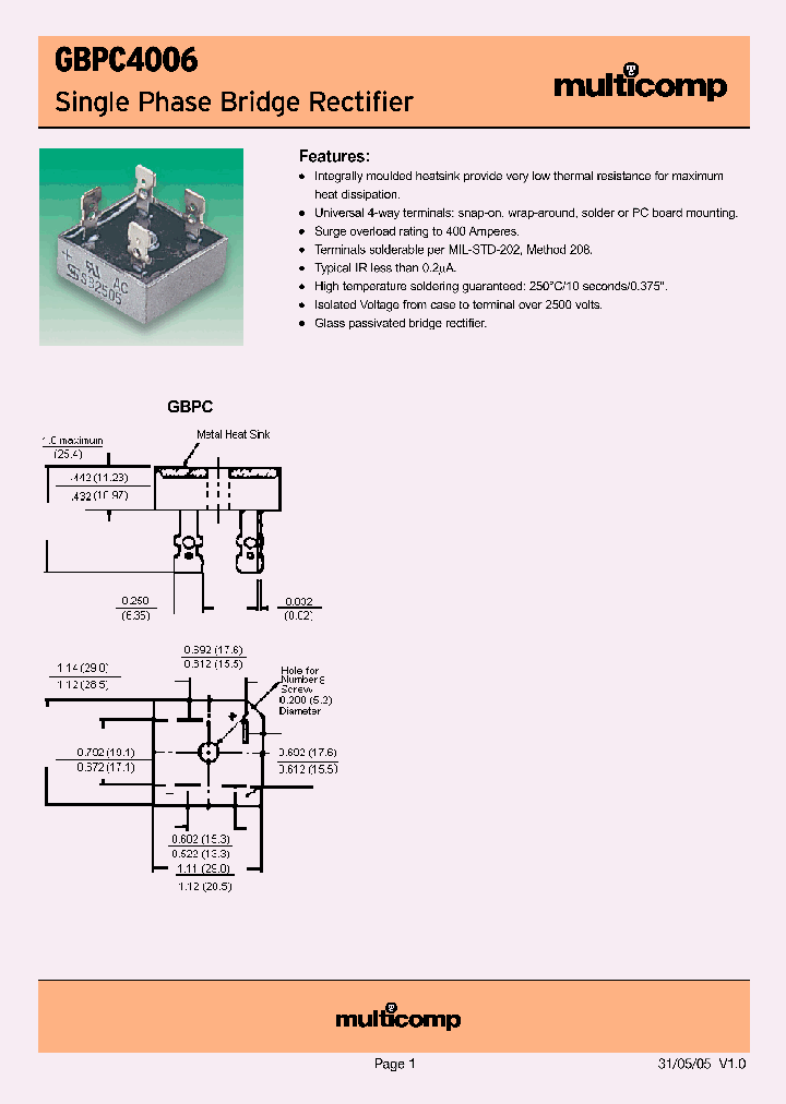 GBPC4006_4822306.PDF Datasheet
