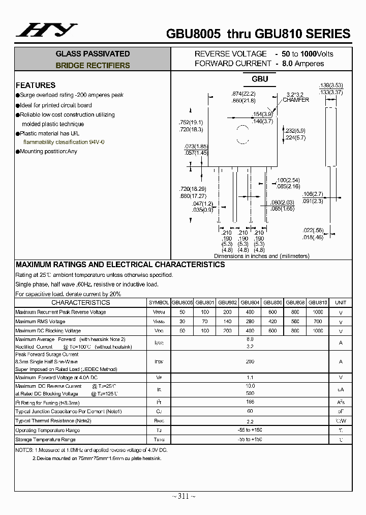 GBU810_4167985.PDF Datasheet