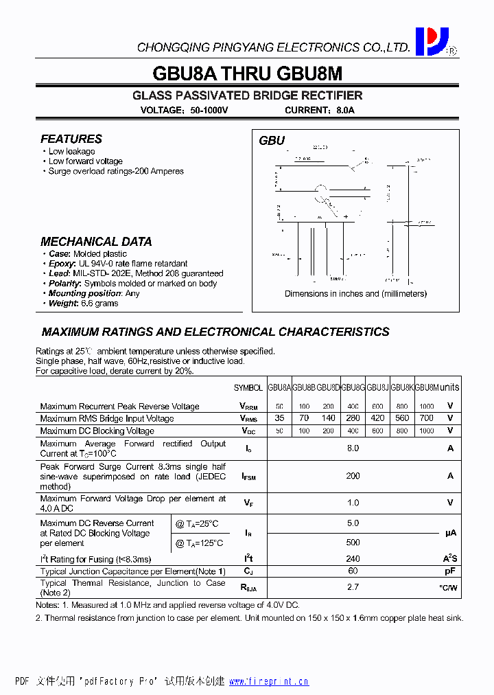 GBU8J_4600211.PDF Datasheet