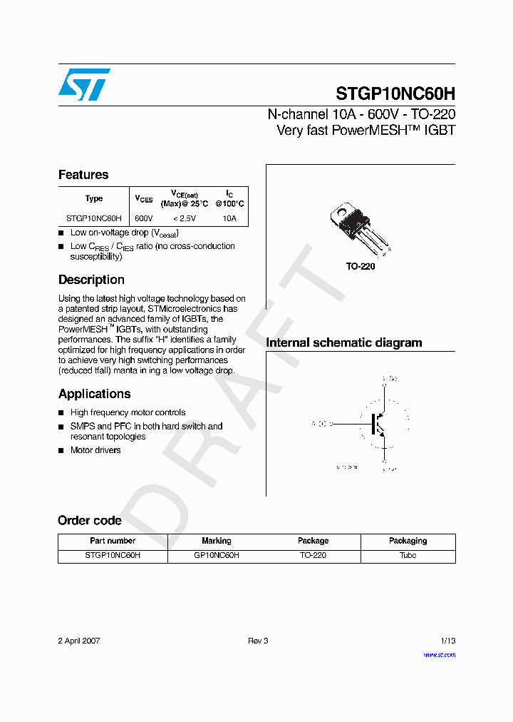 GP10NC60H_4250268.PDF Datasheet